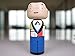 World-famous Artists Kokeshi Japanese Dolls by Lucie Kaas - 5.7 inches - Schima Superba Wood - Made in Denmark (Mondrian)