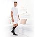 SmartKnit Seamless Over-the-Calf Socks for Diabetes, Arthritis or Sensitive Feet (White, Medium)