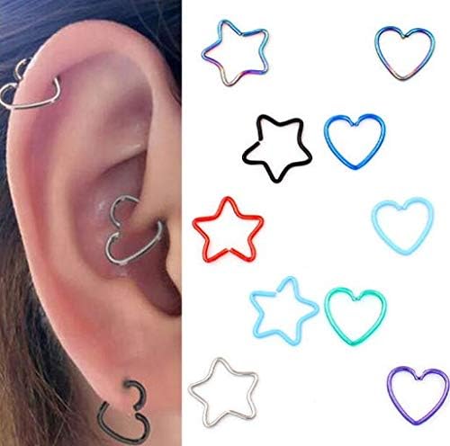 Amazon Com 2pcs Surgical Steel Nose Ring Piering Nez Nose Piercing Nose Stud Cartilage Piercing Randomly Send Clothing