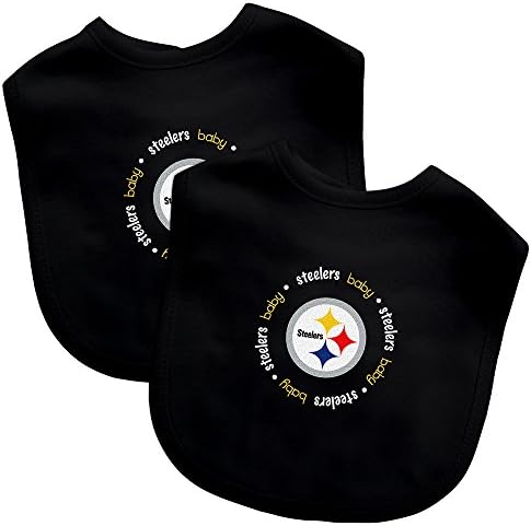Baby Fanatic Team Color Bibs, Pittsburgh Steelers, 2-Count, One Size Fits Most