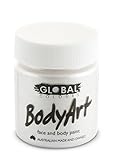 Global Body Art Face Paint - Liquid Metallic Pearl White 45mL