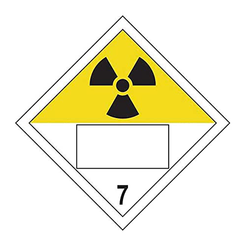 Radioactive Class 7 LABEL Un Placard Imdg Code - Hazardous Substances Sign - Self-Adhesive Vinyl Sticker - 250mm x 250mm