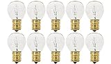 Pack of 10 40S11/N/C 40 Watt S11 E17 Intermediate Base Hi-Intensity Light Bulbs, Clear