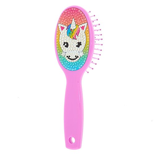 Claire s Club Girl s Claire s Club Rainbow Unicorn Mini Paddle Hair Brush - Purple
