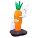 Holidayana Bunnies and Carrot Easter Inflatable 8ft Inflatable Yard Decor Includes Built-in Bulbs, Tie-Down Points, and Powerful Built-in Fan