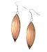 Copper Bark Leaf Drop Earrings - Handmade Copper Earrings - Jewelry Gifts for 7th Wedding Anniversary