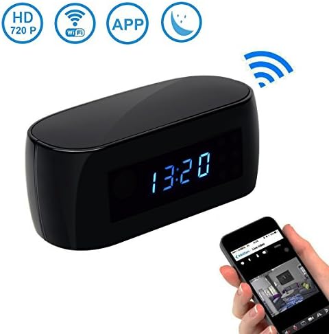 Romhn 16GB HD 720P WiFi Alarm Clock Camera Wireless Spy Camera Security &amp; Surveillance Nanny Cameras With IR Night Vision Motion Detection Night Vision Support IOS/Android PC iPad Video Recorder