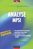 Image de Analyse MPSI : Cours, méthodes et exercices corrigés