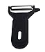 4” Y Peeler For Fruits and Veggies, Nylon Handle, Stainless Steel Blade - Black.