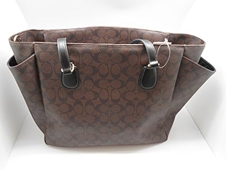 coach baby bag in signature canvas