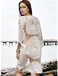 Kimono largo para dama, diseño floral