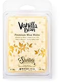 Shortie's Candle Company Vanilla Bean Wax Melts - New Wax Blend - 1 Highly Scented 3 Oz. Bar - Made with Natural Oils - Bakery & Food Air Freshener Cubes Collection