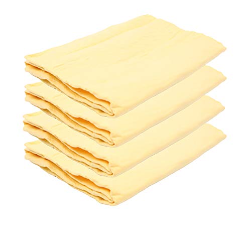 Moto Tech Big Size Drying Chamois Liquid Absorbing Multipurpose Towel for Car/Bike and Home (4 Pack)