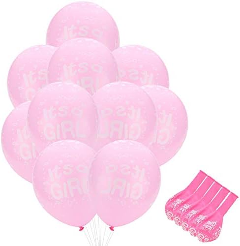Explore Crafts It's a Girl Balloon Baby Shower Gender Reveal Parties Party Princess Pink (10 Balloons)