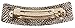 France Luxe Large Rectangle Barrette - Opera Silver