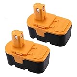 Powerextra 3600mAh Ryobi 18V Replacement Battery Compatible with Ryobi ONE+ Ryobi P100 Ryobi P101 Cordless Power Tools Ryobi 18V Battery(2 Pack)