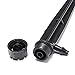 king do way 50Pcs Irrigation Drip Emitters for 4mm/7mm Tubing Adjustable 360 Degree Water Flow Drip Irrigation System for Plant Garden Watering 5 Inch