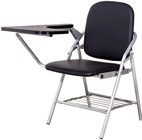 HOUMEL Foldable Office Chair, Foldable Desk Chairs With Writing Board Folding Meeting Training Chair, Comfortable And Durable, Suitable For Office, Home Task Chair