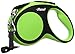 FLEXI New Comfort Retractable Dog Leash (Tape), 16 ft, Small, Green