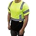 New York Hi-Viz Workwear BFS8512 High-Visibility Class 3 T Shirt with Moisture Wicking Mesh Birdseye, Black Bottom (Extra Large, Green)