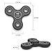 Fidget Kicker ADHD Fidget Spinner Toy for Adults and Kids | Smooth Surface, Fast Spinning | Alleviate Stress & Anxiety, Minimize Boredom, Treat ADHD/ADD Symptoms, Boost Focus, Memory & More (Black)