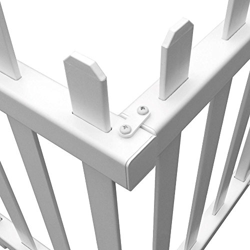 Madison No-Dig Vinyl Garden Picket Fence Kit (2 pack)