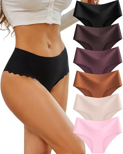 Sth Big Unterhosen Damen Nahtlose Hohe Taille Seamless Slips Damen High Waist Unterwäsche Frauen Bequem Hipsters Pantys Ohne Abzeichnen Taillenslip Nahtlos Underwear Women Slips Mehrpack 6 thumbnail 1
