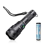 Luminitop Zoom ONE Micro USB Rechargeable Flashlight Cree XPL-HD LED Flashlight Single Handed Zoom IP65 Waterproof Brightness 850 Lumen 6 Mode Dimming 18650 Handy Lite with Battery