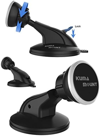 KUMA Mount Cone Universal Stick On Dashboard or Windshield Magnetic Car Mount Holder for Cell Phones and GPS