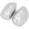 for Toyota 2700 FJ120 J120 Prado 2003-2008 2009 Chrome Rearview Side Door Mirror Caps Cover with Yellow LED Light 2PCS/Set