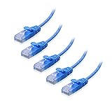 Cable Matters 5-Pack Snagless Cat 6, Cat6 Ultra Thin Ethernet Cable (Thin Cat6 Cable) in Blue 1 Foot