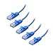 Cable Matters 10Gbps 5-Pack Snagless Cat 6 Ethernet Cable - 10ft, Slim Profile Cat 6 Cable, Cat6 Cord, Thin Ethernet Cord, Blue