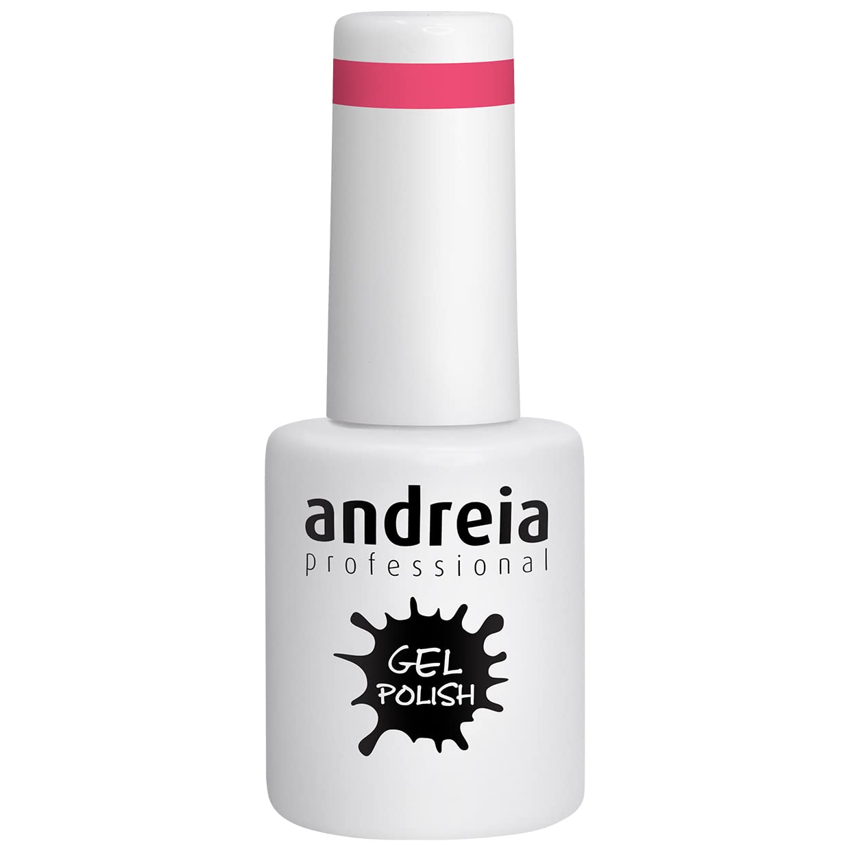 Andreia Semi-Permanent Nail Gel Polish for UV/LED Lamp - Intense Shine and 4 weeks Lasting Manicure Nail Gel Varnish - Colour 264 Pink Neon - Shades of Red 10.5 ml