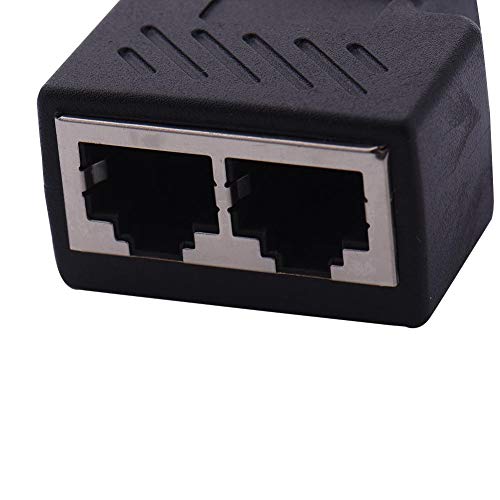 Topaty Network Cable Extension Splitter One-to-Two Converter Head CAT6 RJ45 CAT5 Network tee Head