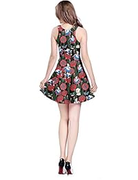 CowCow vestido unicornio tipo patinadora, sin mangas ni costuras, para mujer