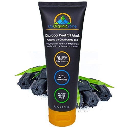 Charcoal Peel Off Mask, Black Face Mask for Men and Women, Blackheads Remover and Extractor, Black Activated Charcoal Mask for Face, Deep Pore Cleansing Mask (2.7 fl. oz./80ml)