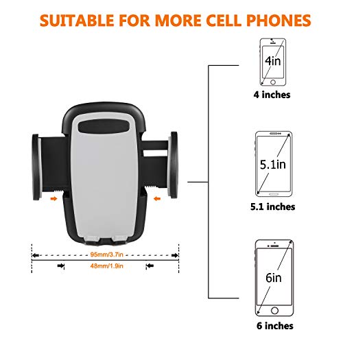 3-in-1 Car Mount, Amoner Cigarette Lighter Cell Phone Holder with Dual Port USB Charger, Adjust Gooseneck and 360° Rotation Compatible iPhone 11 X 8, Galaxy S9 S8, Mate20 P30, GPS and More