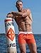 Taddlee Sexy Swimwear Men Swimsuits Long Basic Swim Boxer Briefs Bikini Trunks (M) Orange