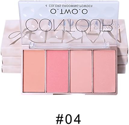 Yiitay 4 Colors Makeup Palette Powder Face Blush Blusher Highlighter Shadow Cosmetic Kit