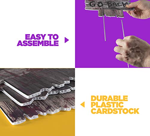 image for Prextex Scary Halloween Yard Signs for Scary Outdoor Decoration - Bewa