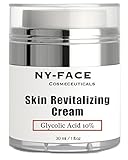 NY FACE's Glycolic Acid Cream - With 10% Glycolic Acid, 20% Naturally Exfoliates, Visibly Reduces Wrinkles