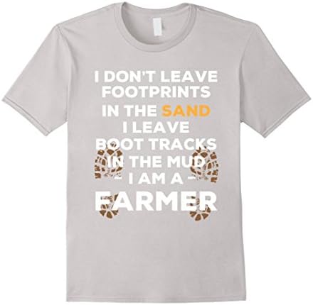 Mens I leave Boot Tracks In The Mud I'm A Farmer Awesome Design 3XL Silver