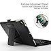 Vivefox iPad 9.7 Keyboard + Leather Case - 2018 iPad Folio Stand Cover, Detachable Keyboard Case with Pencil Holder, Auto Wake/Sleep Compatible Apple iPad 2018/2017, iPad Pro 9.7, iPad Air 2, (Black)