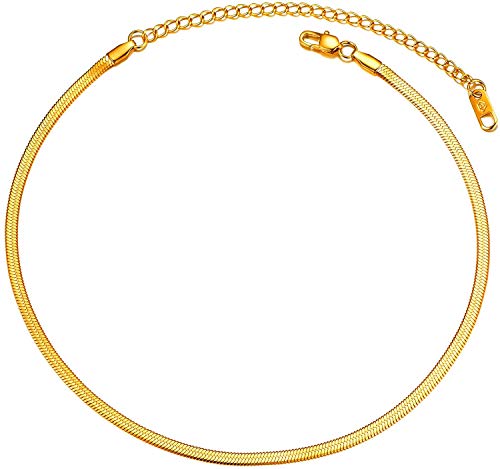 PROSTEEL-Donna-Choker-Collana-a-Girocollo-a-Catena-Cubana-Figaro-Scatola-Serpente-Piatta-Veneziana-Robusta-Sottile-Lunghezze-Regolabile-in-Acciaio-Argento-Oro-Nero-Hip-Hop-Punk-con-Confezione