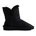 Kali Mini Womens Flat Ribbon Winter Fur Ankle Short Fux Suede Boots