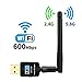 USB Wifi Adapter 600Mbps, Sunany Dual Band (2.4G/150Mbps+5G/433Mbps) Wireless Network Adapter Wifi Antenna for Desktop/PC/Laptop Supports Windows 10/8.1/8/7/XP/Vista