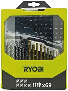 Ryobi RAK69MIX Mixed Drilling and Driving Bit Set, 69 Piece, Grün