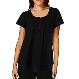 Chanyuhui Women Shirts Lady Solid Row Pleats Button Ruched Casual Short Sleeve Blouse Tunic Pullover Irregular Tops Plus Size