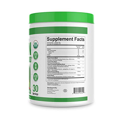 Dr.Colbert's Organic Supremefood® Twin Pack - One Fermented Green Supremefood Apple Cinnamon Flavored Veggie Blend, (30 Day Supply) + One Organic Red Supremefood® with Probiotics (30 Day Supply)