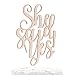 NANASUKO Engagement Party Cake Topper - She said Yes! - Double Sided Rose Gold Glitter - Premium quality Made in USA